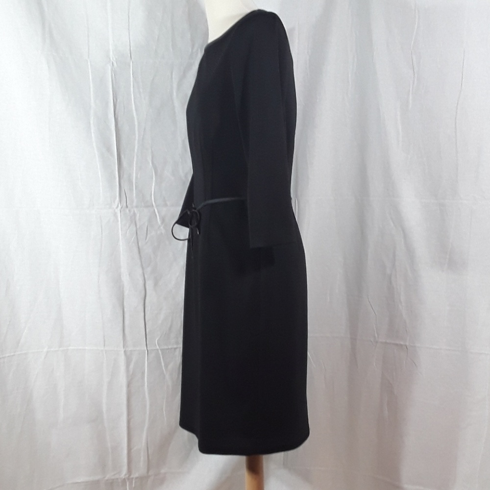 T Tahari black elegant dress with belt - Picture 2 of 7